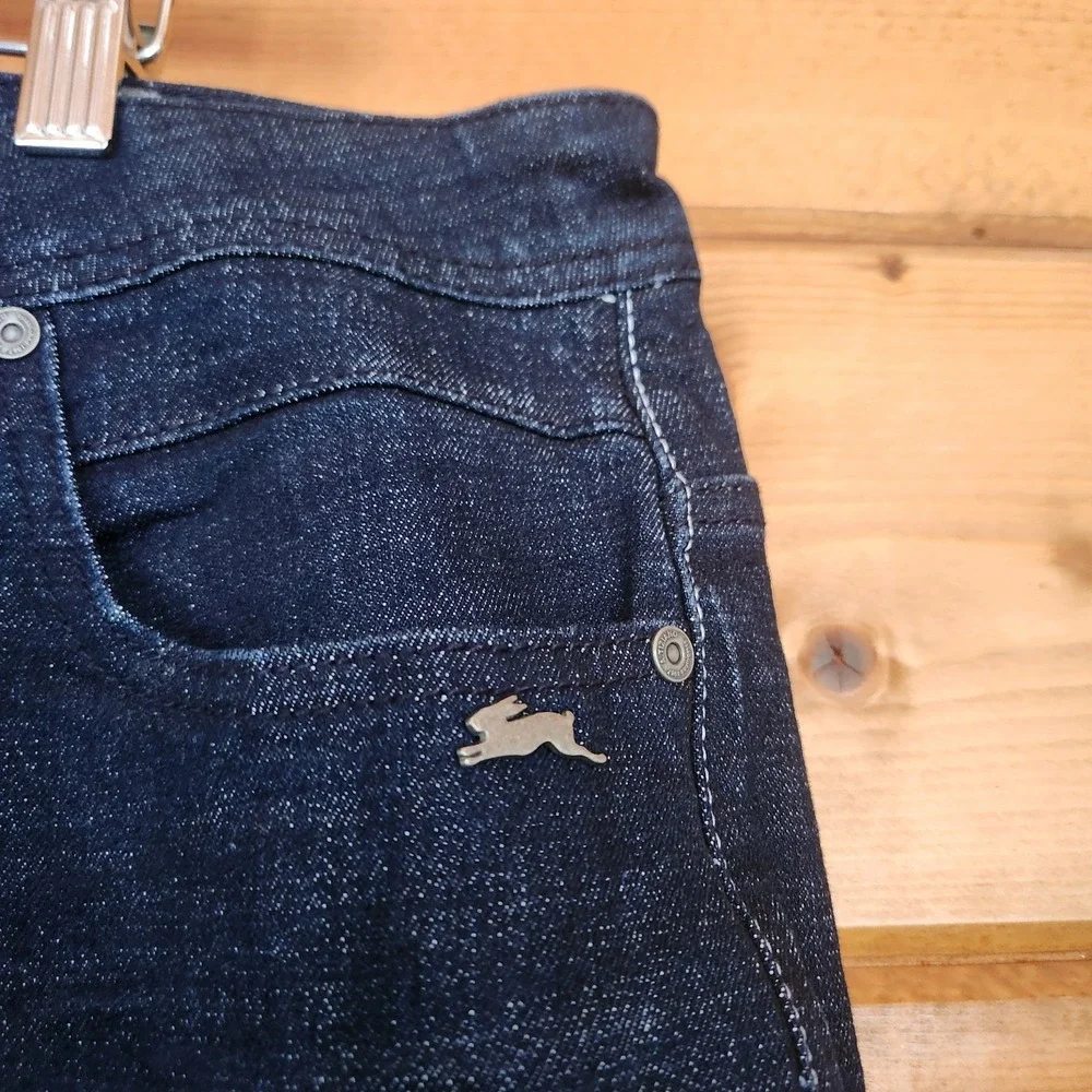 A. Tiziano Straight Dark Wash Laser Engraved‎ Denim Jeans Streetwear Urban Sz 38